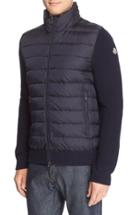 Men's Moncler Quilted Down Sweater Jacket - Blue