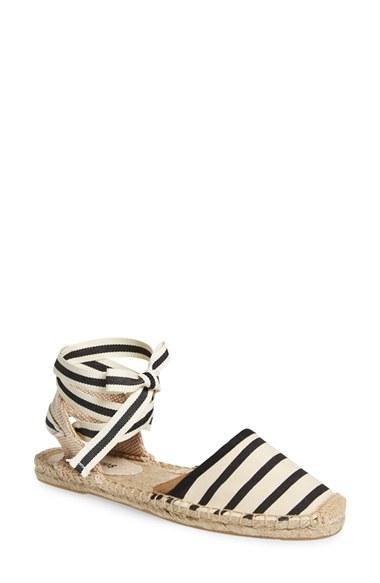 Women's Soludos Lace-up Espadrille Sandal M - Beige