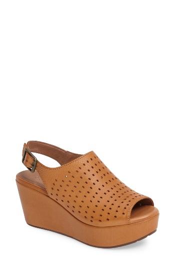 Women's Chocolat Blu Wala Perforated Wedge Sandal