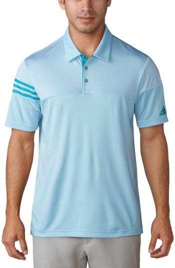 Men's Adidas Regular Fit 3-stripes Golf Polo - Blue