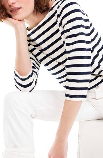 Women's J.crew Structured Stripe Tee