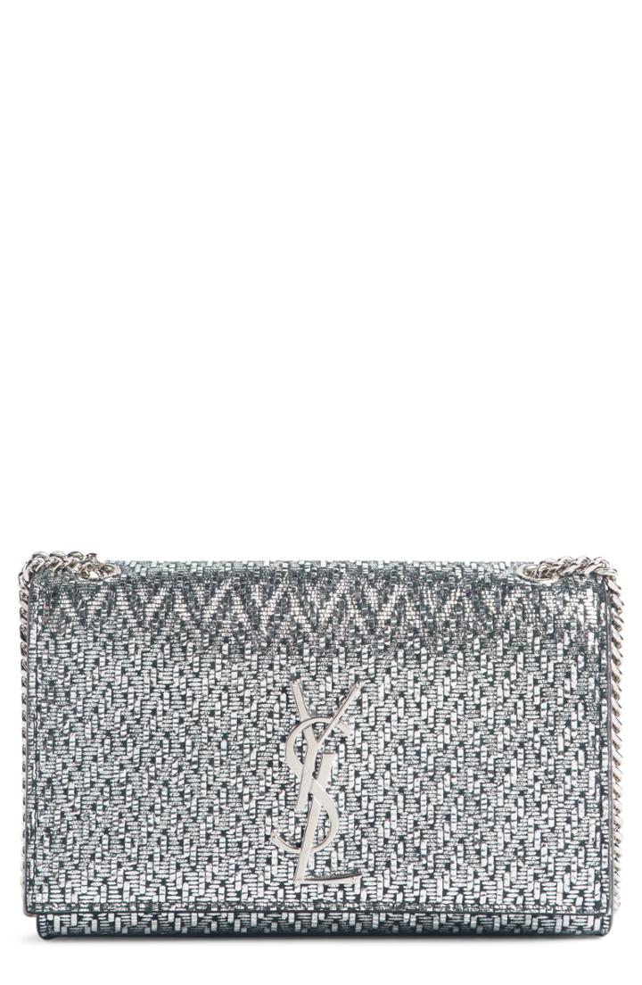 Saint Laurent Small Kate Metallic Leather Chain Crossbody Bag -