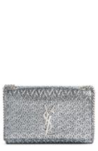 Saint Laurent Small Kate Metallic Leather Chain Crossbody Bag -