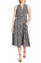 Women's Anne Klein New York Zuma Petal Drawstring Midi Dress - Black