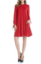 Women's Karen Kane Tie Sleeve Swing Dress - Red