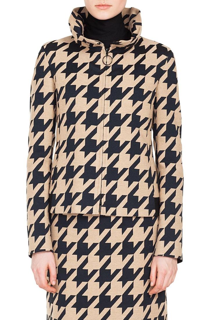 Women's Akris Punto Houndstooth Jacquard Jacket