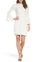 Women's Eliza J Ruffle Sleeve Sweater Dress - Ivory