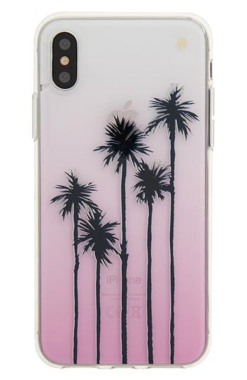 Kate Spade New York Transparent Palm Tree Ombre Iphone X Case - Pink