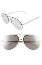 Women's Karen Walker Love Hangover 60mm Aviator Sunglasses - Silver/ Clear