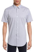 Men's Calibrate No-iron Dot Jacquard Woven Shirt - Grey