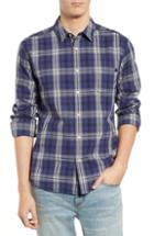 Men's Life/after/denim Fairmont Slim Fit Windowpane Sport Shirt - Blue