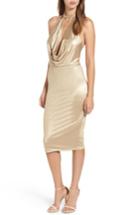 Women's Nbd Henley Cowl Neck Body-con Dress