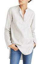 Women's Madewell Split Cuff Tunic Shirt - Grey