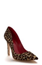 Women's Shoes Of Prey Genuine Calf Hair Pointy Toe Pump .5 B - Brown