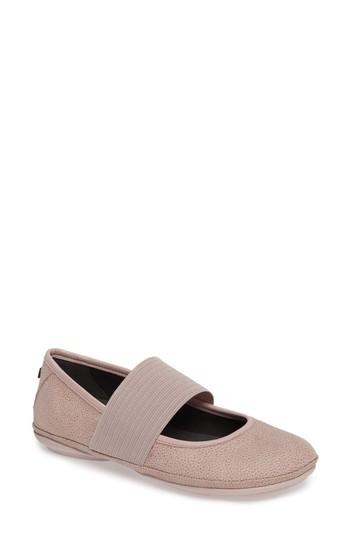 Women's Camper 'right Nina' Leather Ballerina Flat - Pink