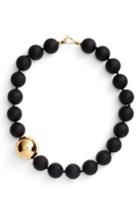 Women's Simon Sebbag Vermeil Bead Matte Onyx Collar Necklace