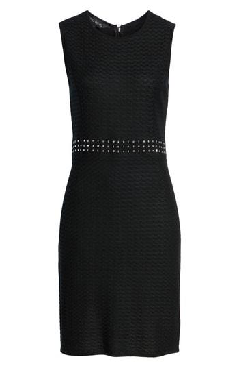 Women's Ming Wang Sleeveless Stud Sheath Dress - Black