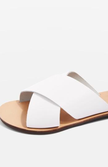 Women's Topshop Holiday Cross Strap Sandal .5us / 36eu - White