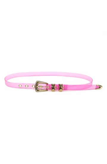 Women's B-low The Belt Lennie Transparent Belt - Petal/ Gold