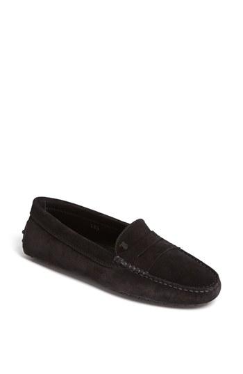 Women's Tod's 'gommini' Driving Moccasin Us / 34eu - Black