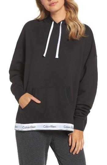 Women's Calvin Klein Modern Cotton Lounge Hoodie /small - Black