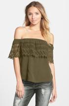 Women's Socialite Crochet Off The Shoulder Top