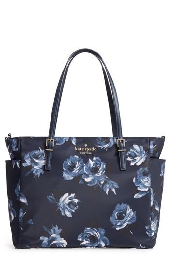 Kate Spade New York Watson Lane Night Rose Betheny Nylon Diaper Bag - Blue