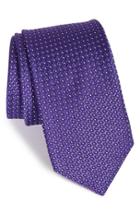 Men's Ted Baker London Dot Silk Tie, Size - Purple