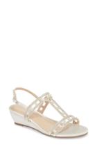 Women's Paradox London Pink Kamara Embellished Wedge Sandal M - Ivory