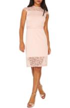 Women's Dorothy Perkins Lace Sheath Dress Us / 16 Uk - Pink