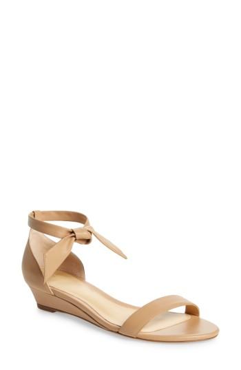 Women's Alexandre Birman Atena Tie Strap Wedge Sandal M - Beige