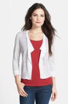 Women's Nic+zoe Double Trim Cardigan - White