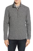 Men's Billy Reid Cashmere Half Zip Sweater - Grey