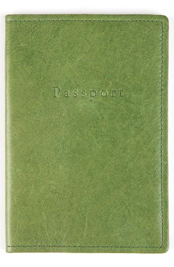 Men's Moore & Giles Leather Passport Case - Green