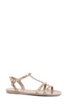 Women's Valentino Garavani Rockstud T-strap Sandal Us / 41eu - Beige