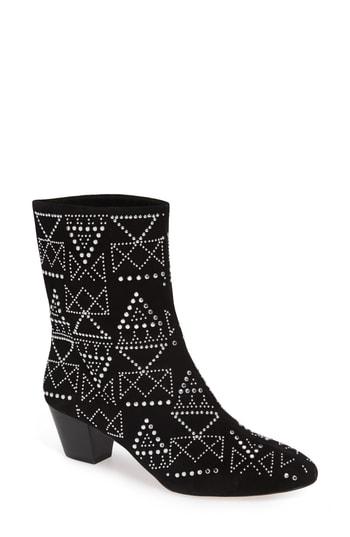 Women's Rebecca Minkoff Hessania Studded Bootie M - Black