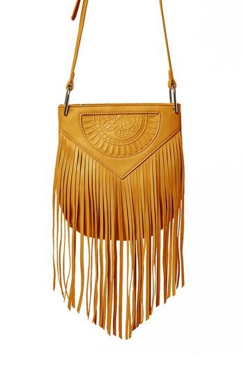 Urban Originals Rose Queen Vegan Leather Crossbody Bag - Yellow