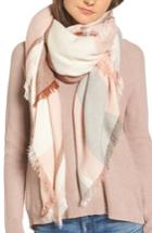Women's Madewell Colorblock Blanket Scarf, Size - White