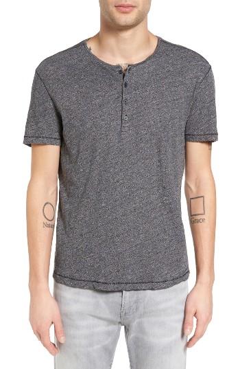 Men's John Varvatos Star Usa Short Sleeve Henley - Black