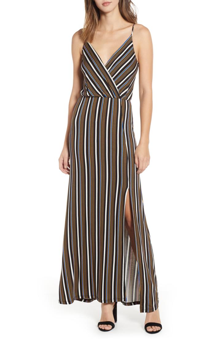 Women's All In Favor Surplice Neck Knit Maxi Dress - Green