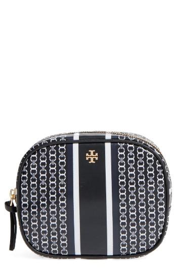 Tory Burch Gemini Link Print Cosmetics Case, Size - Black