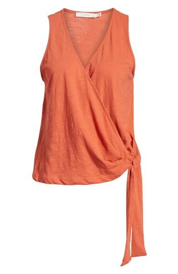 Women's Cotton Wrap Tank, Size - Brown