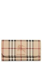 Women's Burberry Harris Haymarket Check Calfskin Wallet - Beige