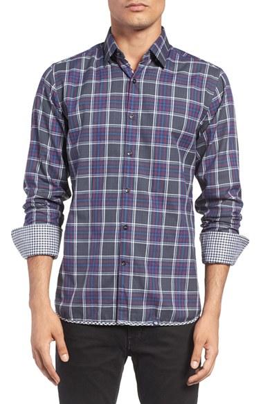 Men's Stone Rose Double Face Plaid Sport Shirt