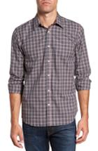 Men's Jeremy Argyle Slim Fit Plaid Sport Shirt, Size - Grey