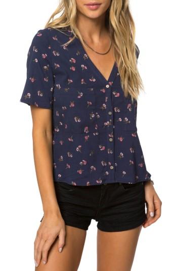 Women's O'neill Lettie Print Top - Blue