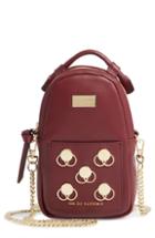 Ted Baker London Colour By Numbers Mini Emblem Leather Crossbody Bag - Red