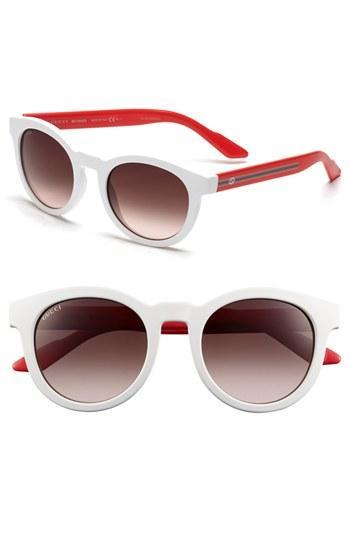 Gucci 51mm Round Sunglasses White