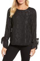 Women's Halogen Chiffon Tie Sleeve Blouse