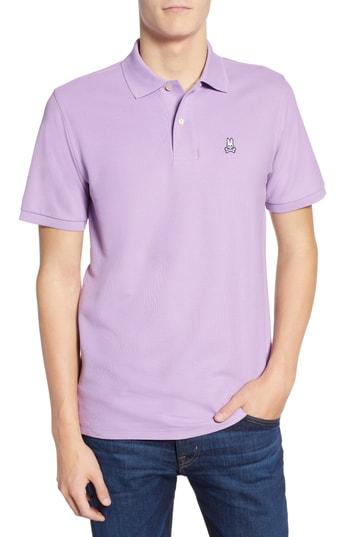 Men's Psycho Bunny Classic Pique Polo (m) - Purple